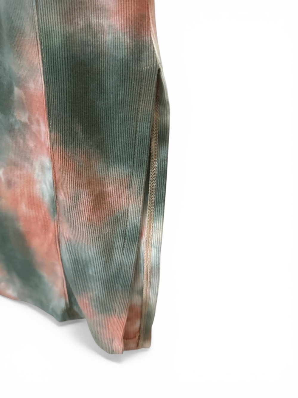 Mystree Olive Green and Rust Tie-Dye Tank Dress - Picture 3 of 6